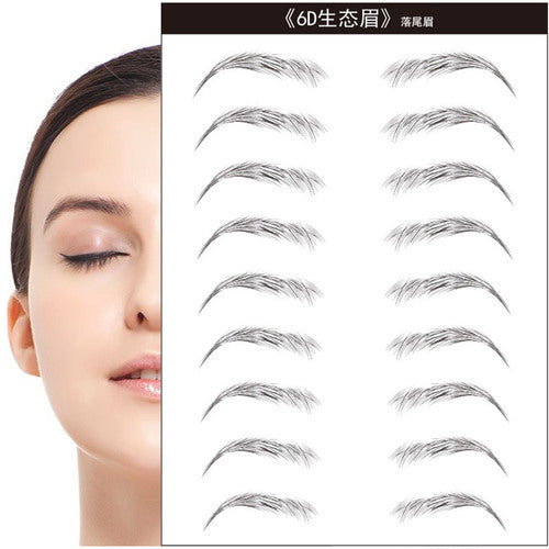 18-Pairs Eyebrow Tattoos Stickers-Tail Eyebrow