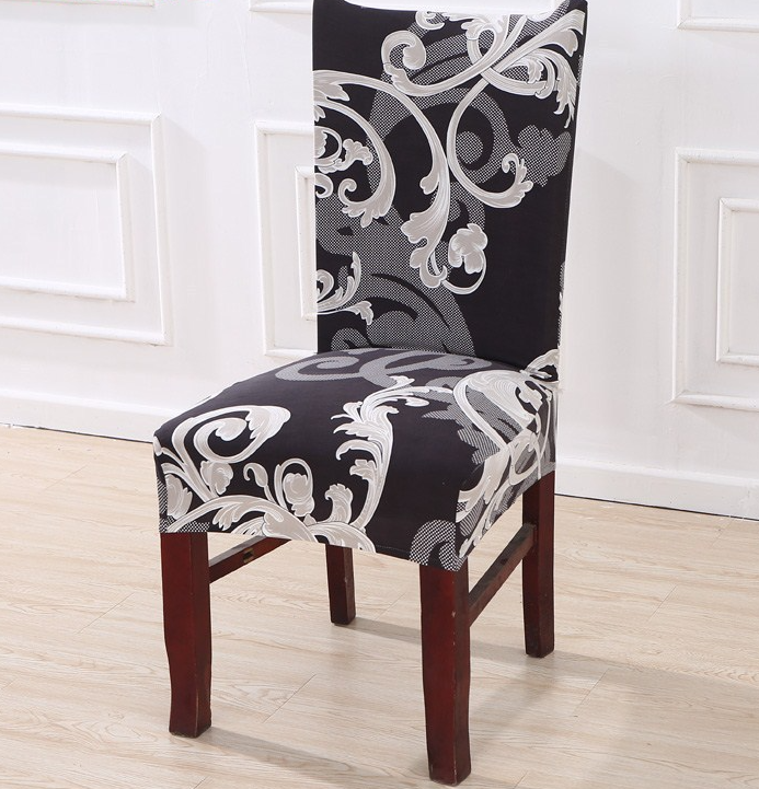 4Pcs Stretch Chair Cover-Black