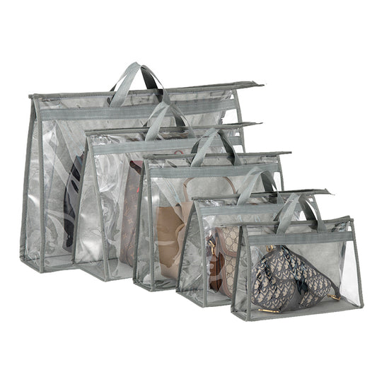 5Pcs Handbag Dust Bags Clear Purse Storage Organiser for Closet Women Bag Purse