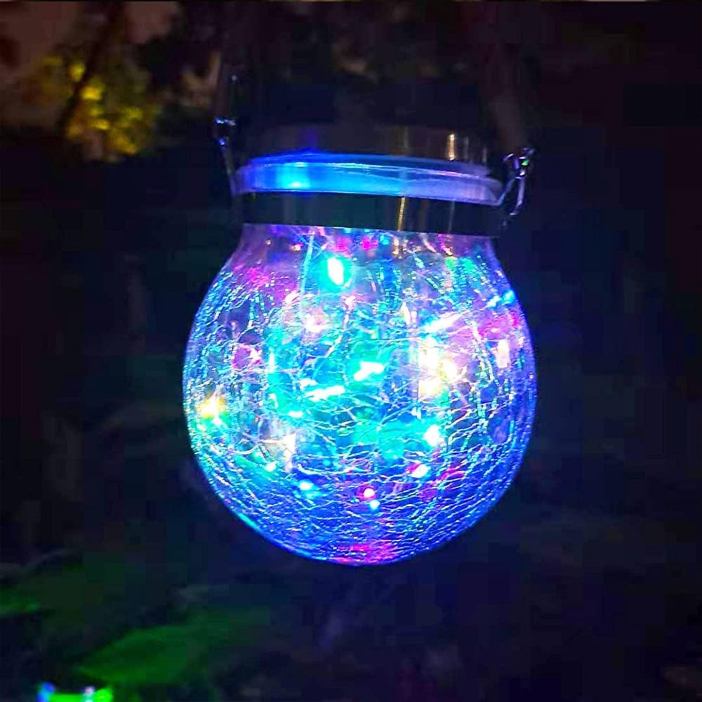 30LED Solar Light Hanging Outdoor Decoration Waterproof Glass Bottle Lantern