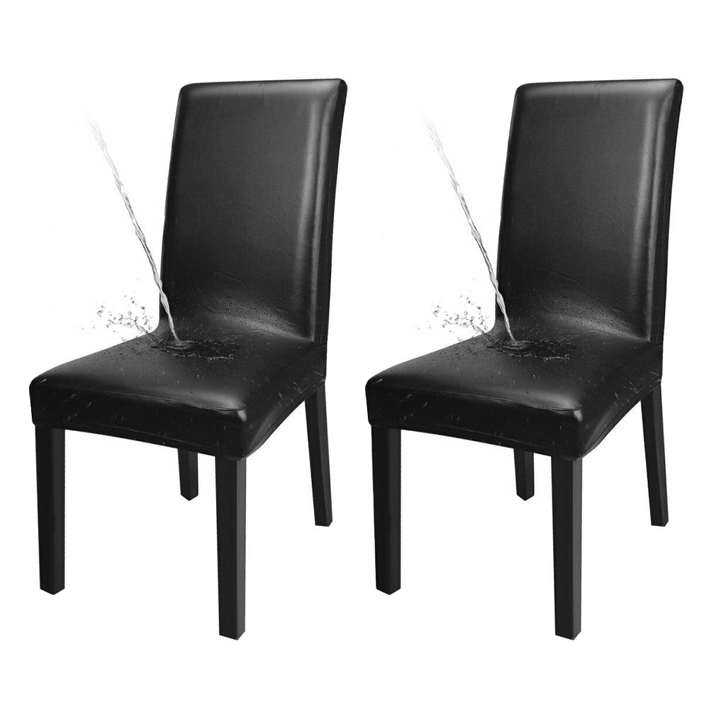 2-Pack PU Leather Chair Protector Cover