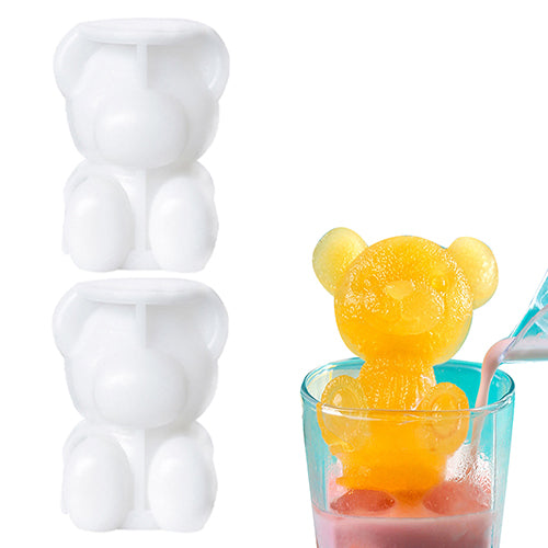 2Pcs Little Bear Shape Ice Cube Maker