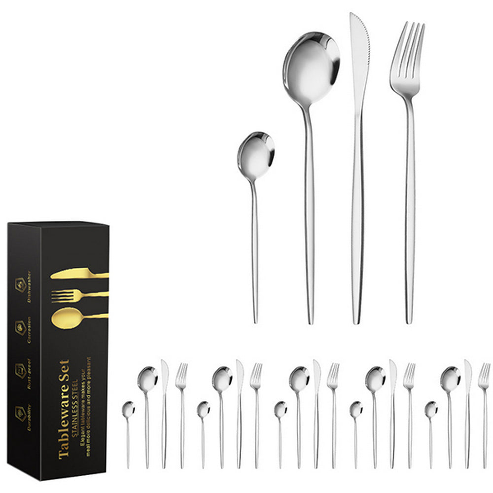 24Pcs Stainless Steel Cutlery Set