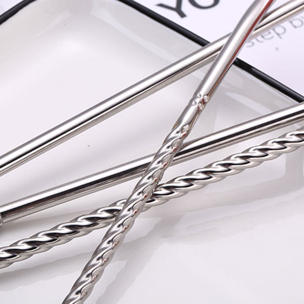 10 Pieces Reusable Stainless Steel Drinking Straws with Filter Spoon-Cherry Blossom Rough Style