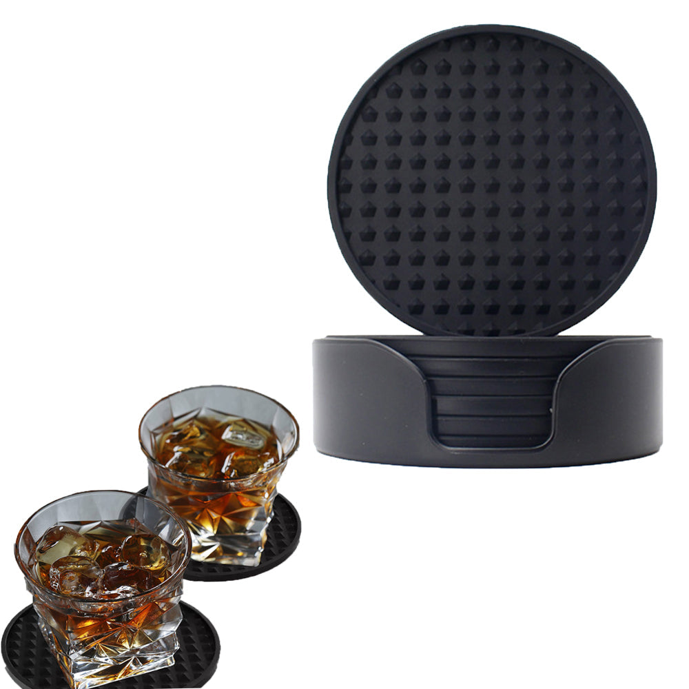 6 Set Silicone Drinks Coasters for Tabletop Protection