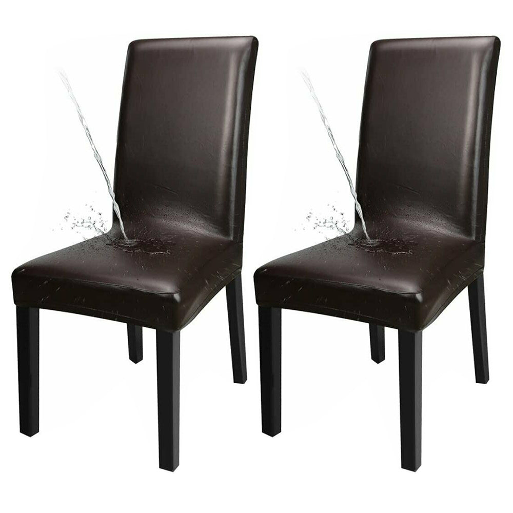 2-Pack PU Leather Chair Protector Cover