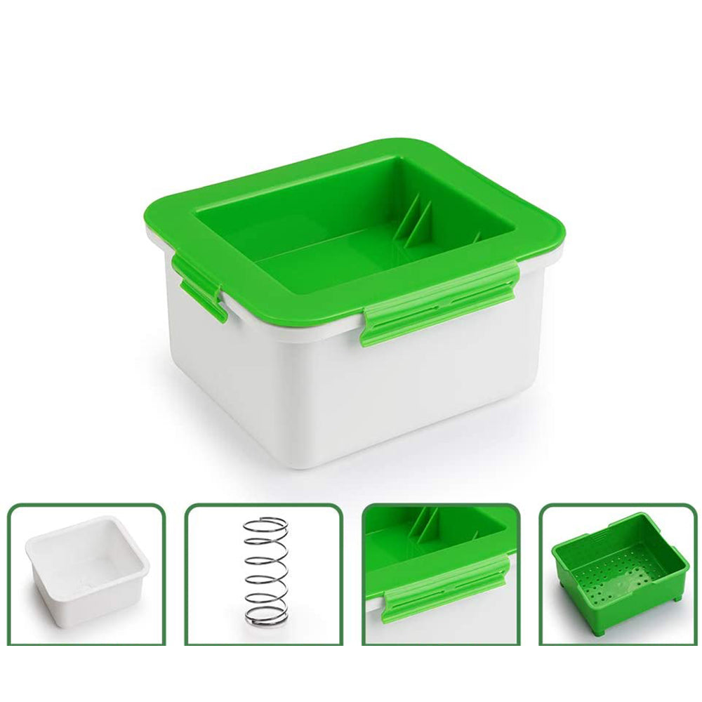 3 Layers Easy Cleanup Tofu Strainer with Water Collecting Tray