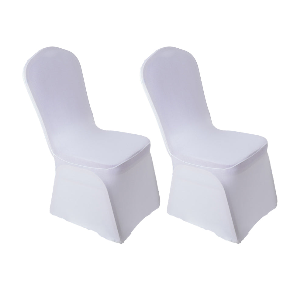 2Pcs Stretch Washable Fitted Banquet Chair Covers