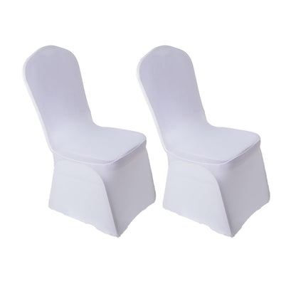 2Pcs Stretch Washable Fitted Banquet Chair Covers