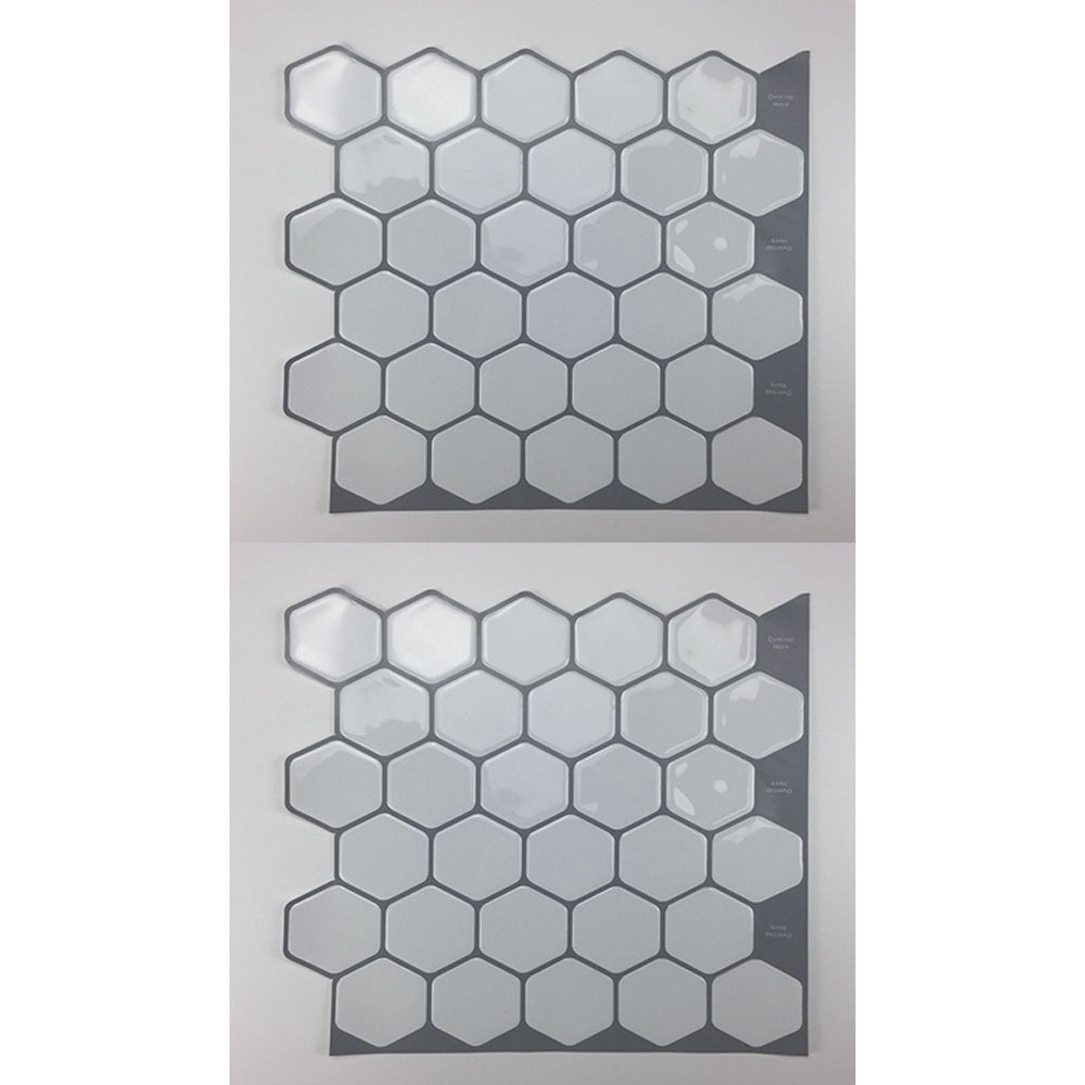 2pcs Kitchen Stick on Tile Stickers Bathroom 3D Mosaic Self Adhesive Wall Tiles