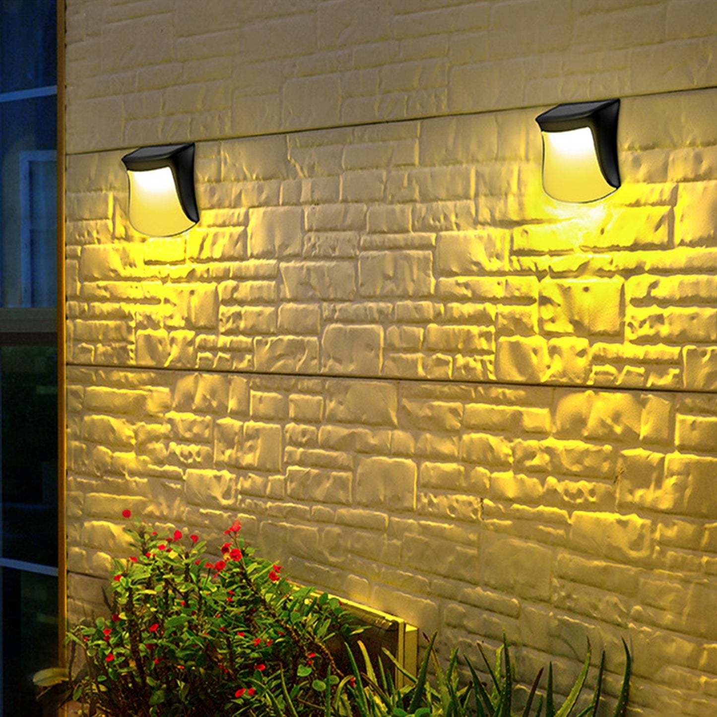 2Pcs IP65 Water-resistant Solar Wall Lights