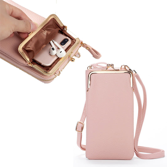 PU Leather Mobile Phone Bag  Wallet Crossbody Purse