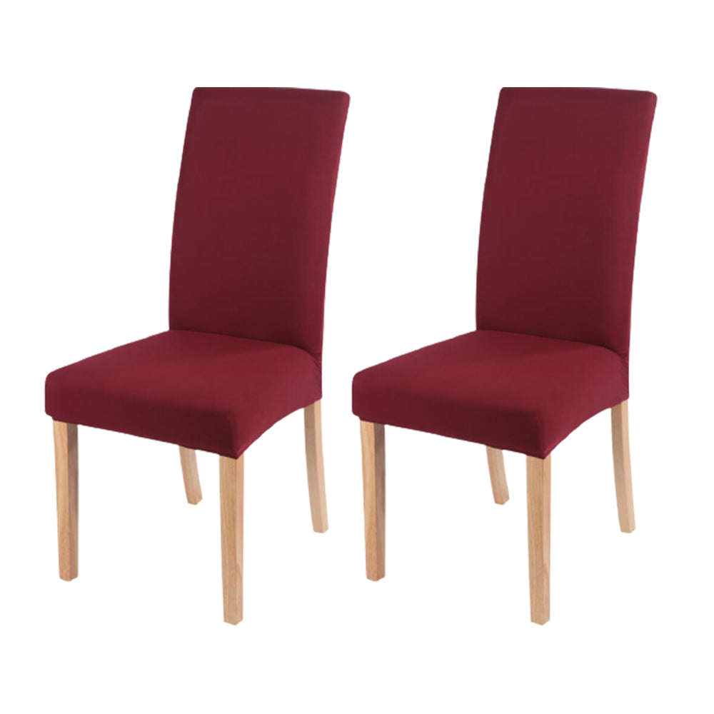 2Pcs Stretch Dining Chair Slipcover