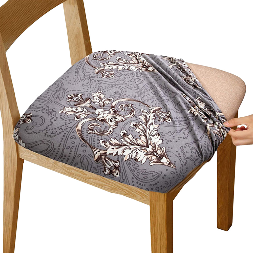 Stretch Printed Chair Covers Chair Protector Cover Seat Slipcover-Mooney Grey