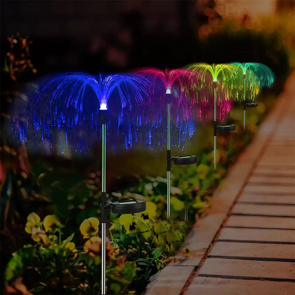 2-Pack Solar Jellyfish Lights for Yard Garden Pathway