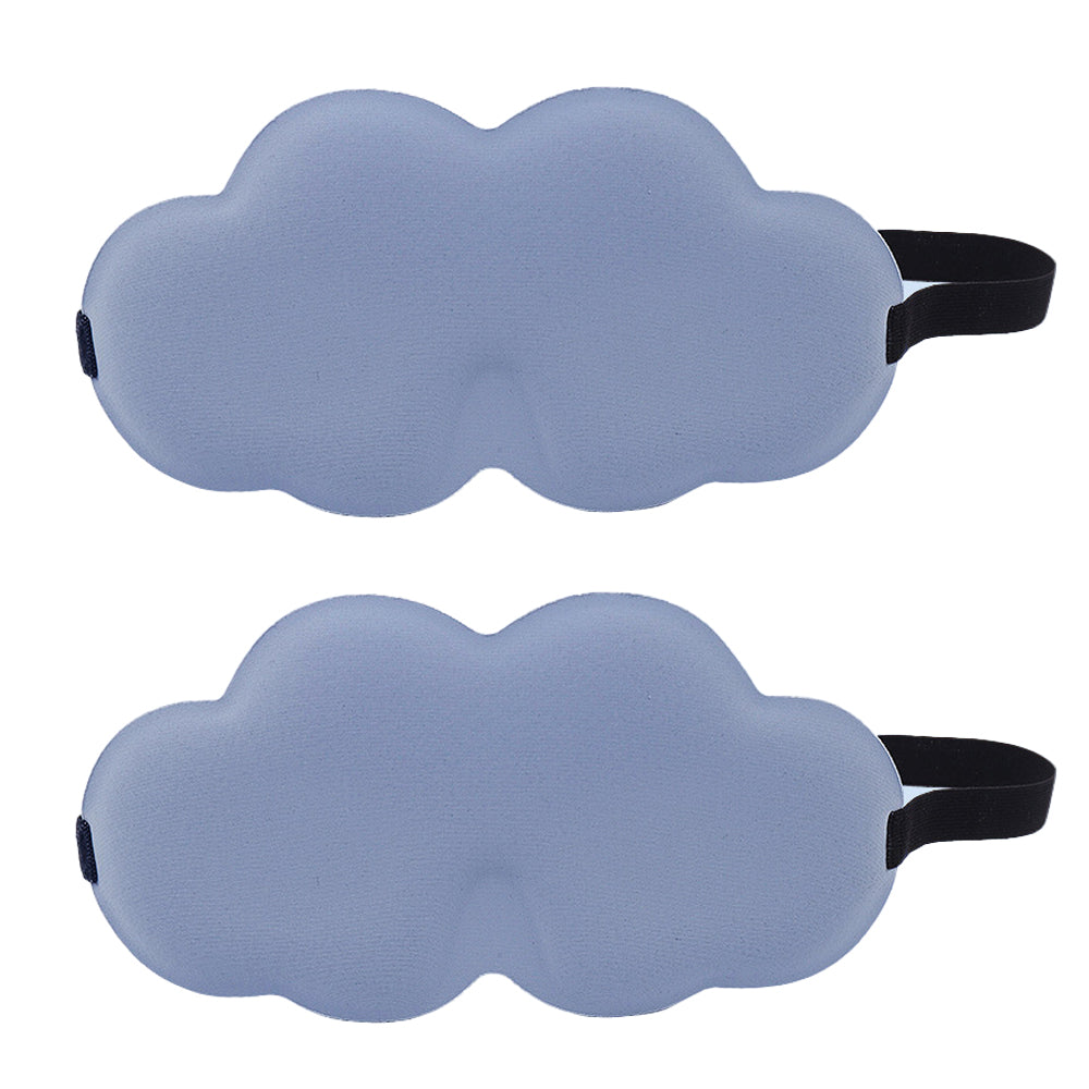 2Pcs Soft 3D Silk Eye Mask for Sleeping Clouds Shape Eye Sleeping Blindfold