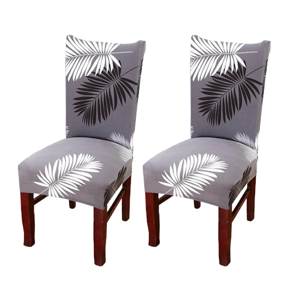 2Pcs Chair Cover Dining Elastic Spandex Anti-dirty Chair Covers