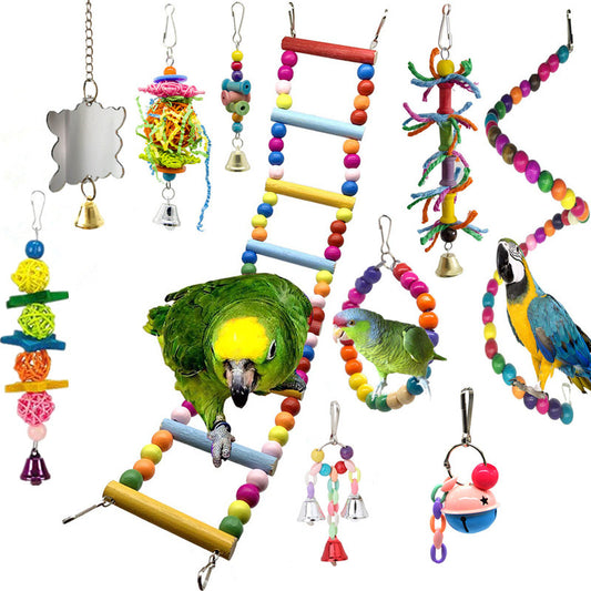 10+1pcs Parrot Swing Chewing Toys
