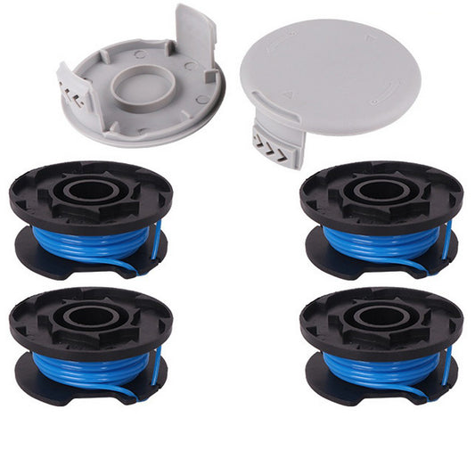 4Pcs Replacement Trimmer Spool & Line Strimmer +Cap For Ryobi Grass Trimmer