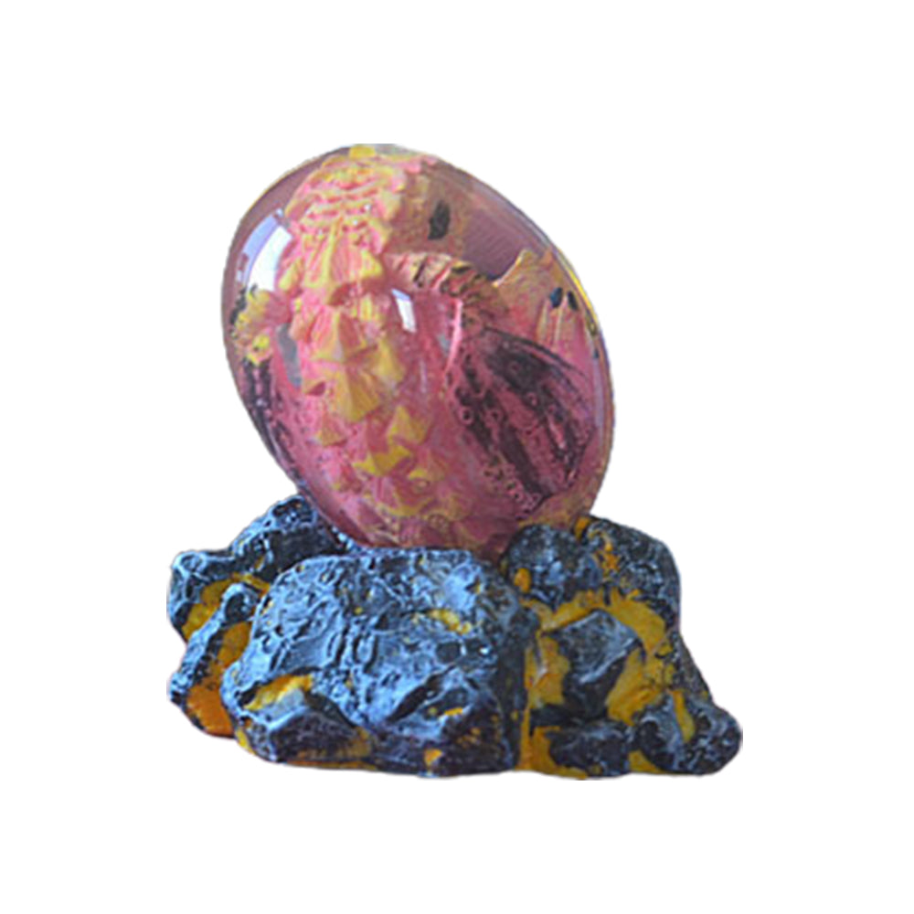 Resin Transparent Lava Dragon Egg Sculpture Decor