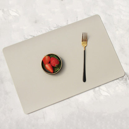 PU Leather Oil-proof Table Mat Heat Insulation Placemat Dining Plate Pad