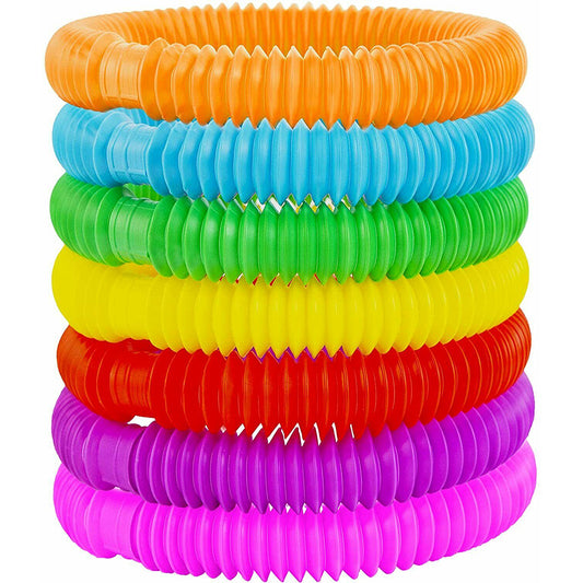 7Pcs Fidget Pop Tube Pip Sensory Stress Game Relief Toys