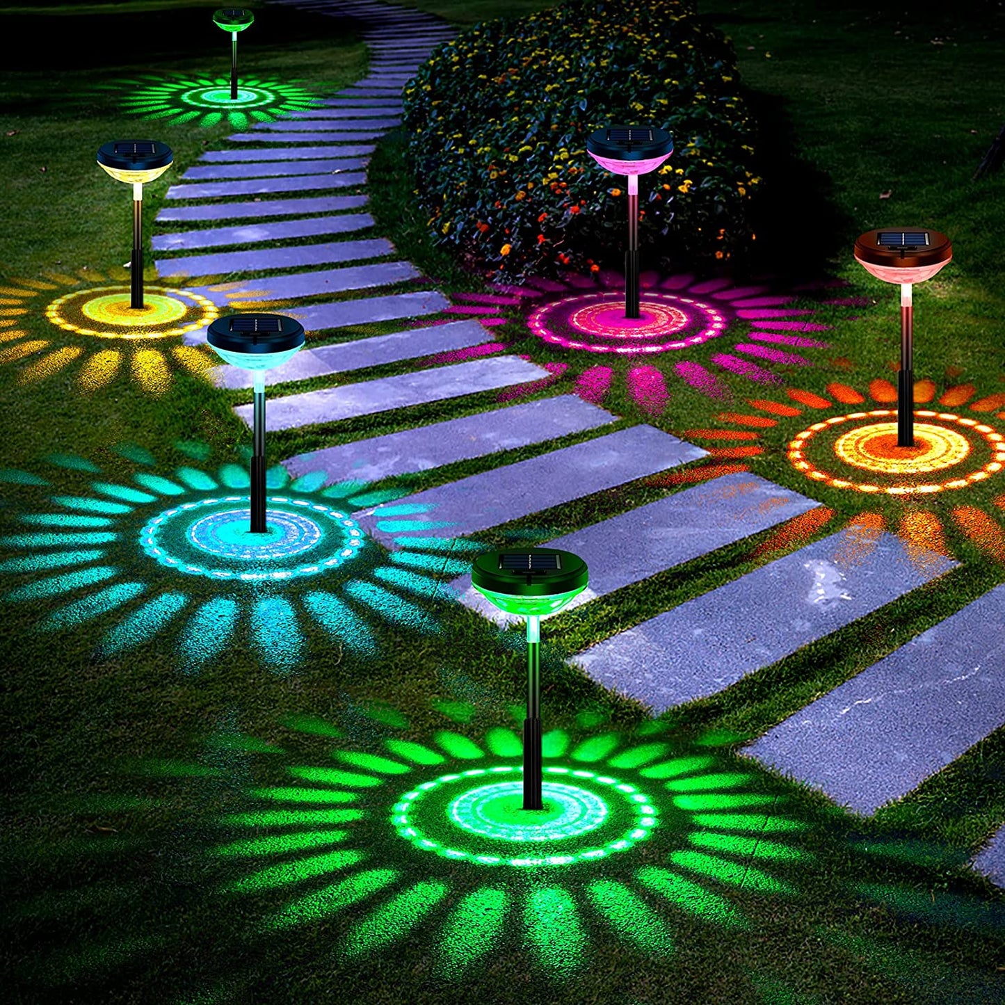 4-Pack Solar Powered Path Lights