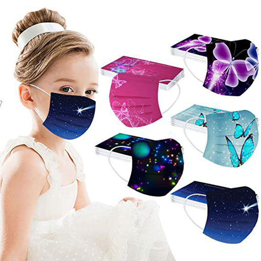 50Pcs Starry Sky Cartoon Kids Disposable Face Masks