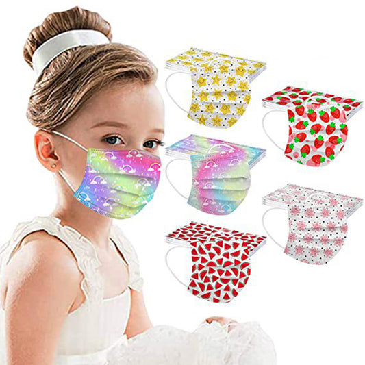 50Pcs Starry Sky Cartoon Kids Disposable Face Masks