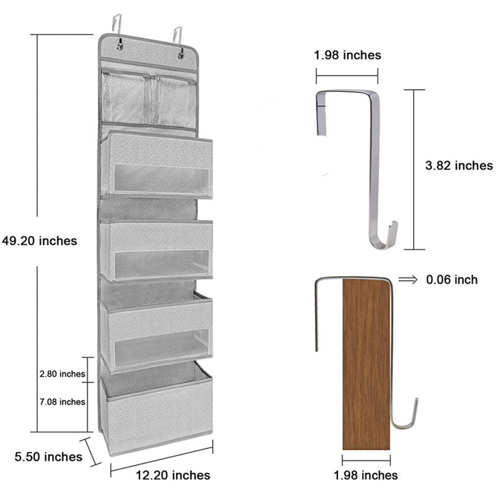 Door Wall Mount Hanging Organizer for Bedroom or Kitchen