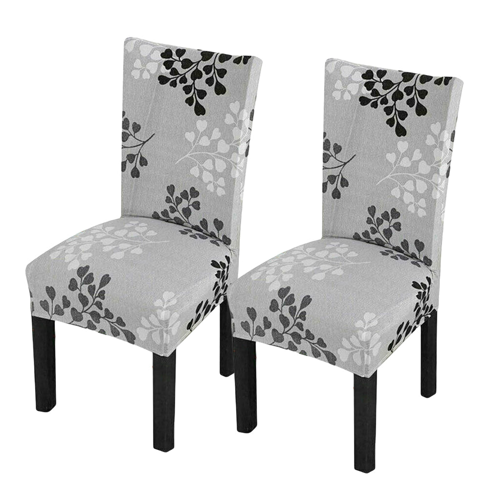 2Pcs Chair Cover Dining Elastic Spandex Anti-dirty Chair Covers