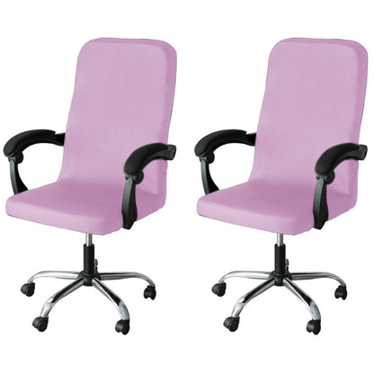 2Pcs Office Chair Cover Water Resistant Computer Chair Slipcovers-Pink