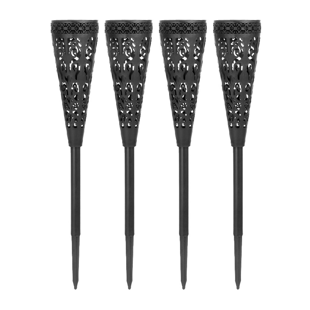 4pcs Solar Lights Outdoor Decorative Conical Garden Landscape Lighting