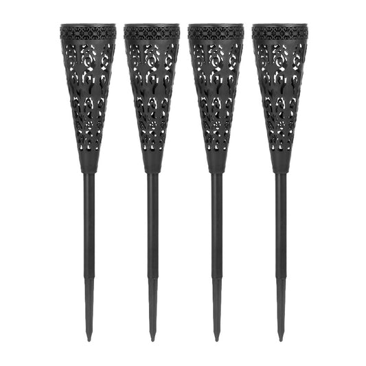 4pcs Solar Lights Outdoor Decorative Conical Garden Landscape Lighting