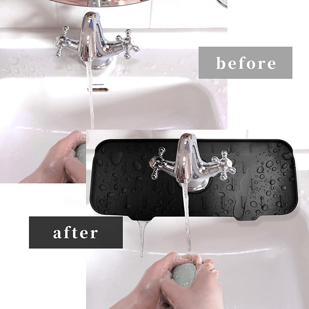 Kitchen Sink Splash Guard Silicone Faucet Mat Sink Water Splash Catcher