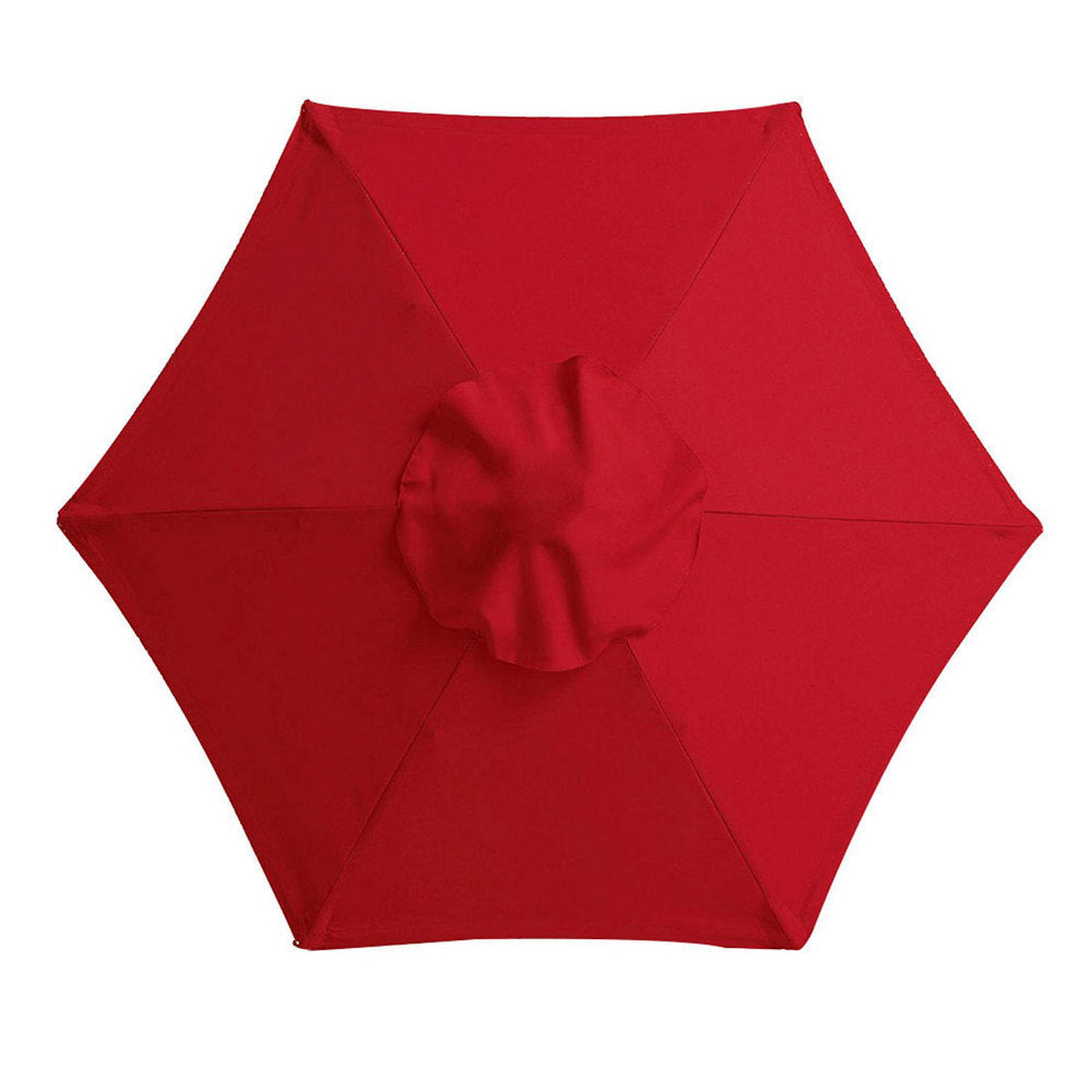 Patio Umbrella Market Table Outdoor Deck Umbrella Replacement Canopy Cover-Red