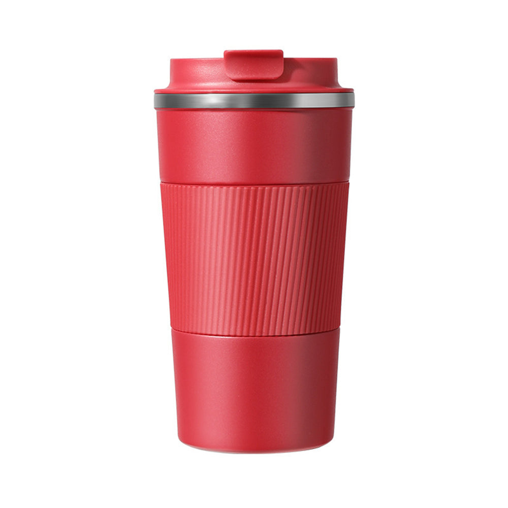 Insulated Stainless Steel Vacuum Double Wall Coffee Tumbler with Screw Lid-Red