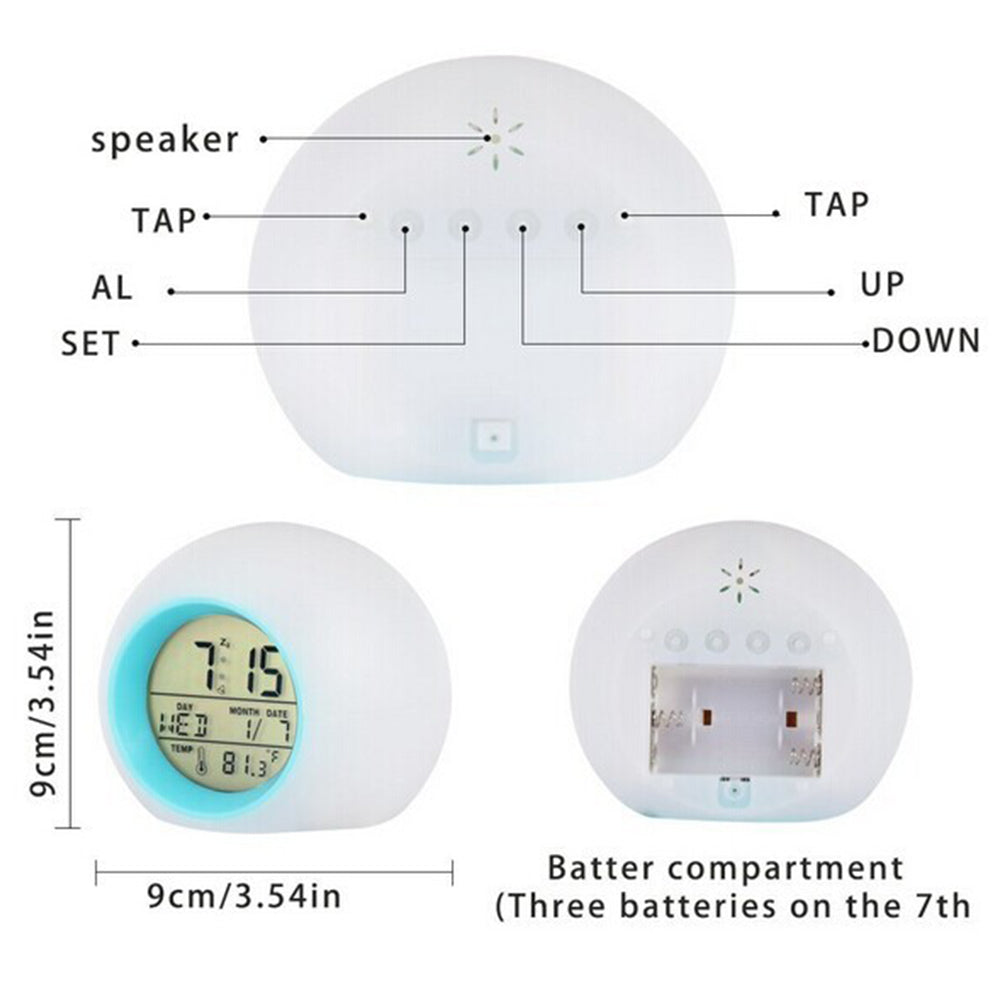 Multi-function LED Digital Alarm Clock with Seven Changing Colours