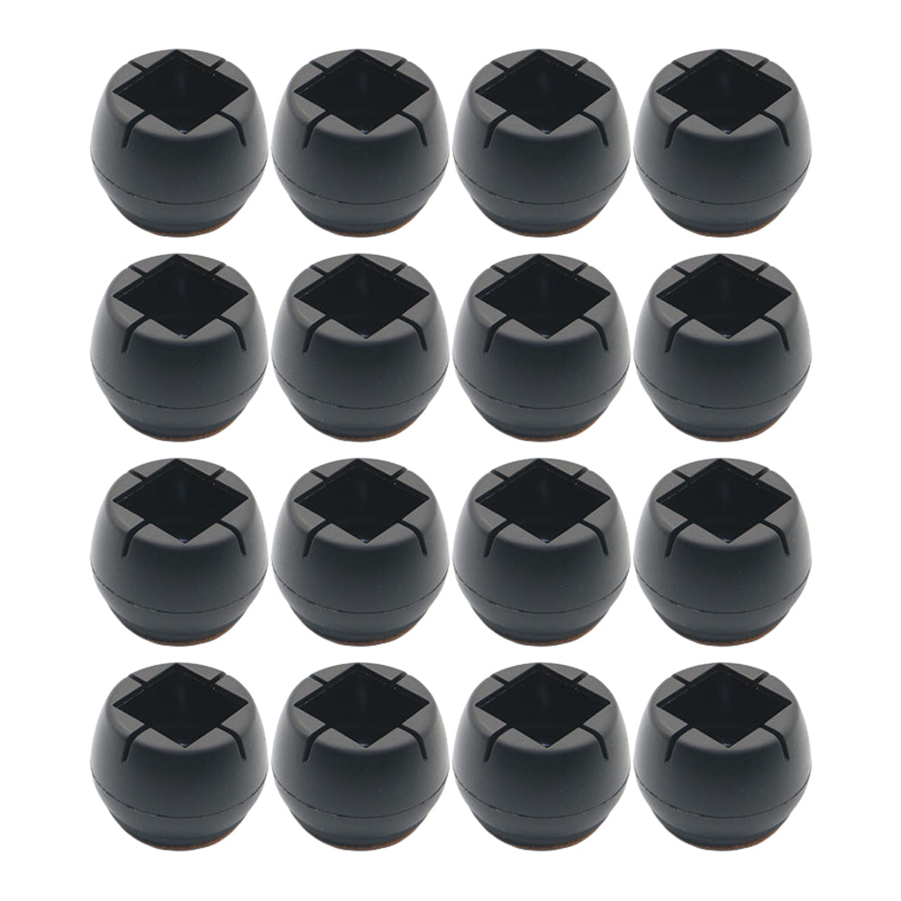 16pcs Chair Leg Floor Protectors Silicone Soft Round Covers with Glide Pads