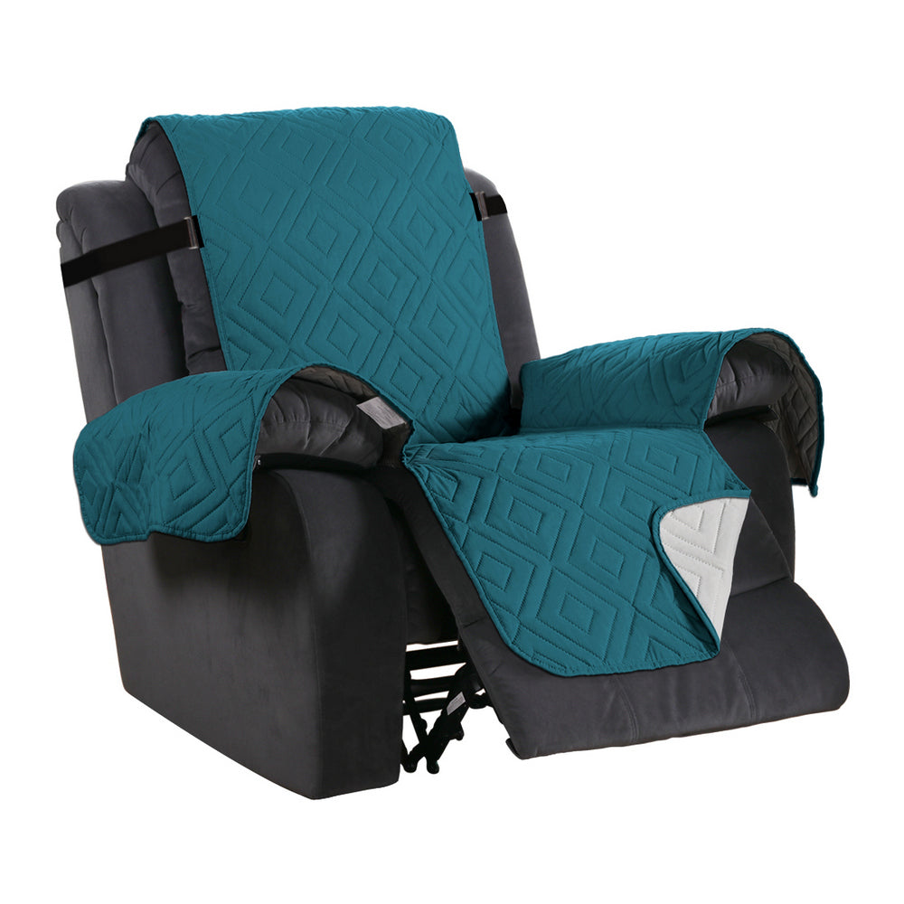 Waterproof Reversible Quilted Recliner Slipcover-Green