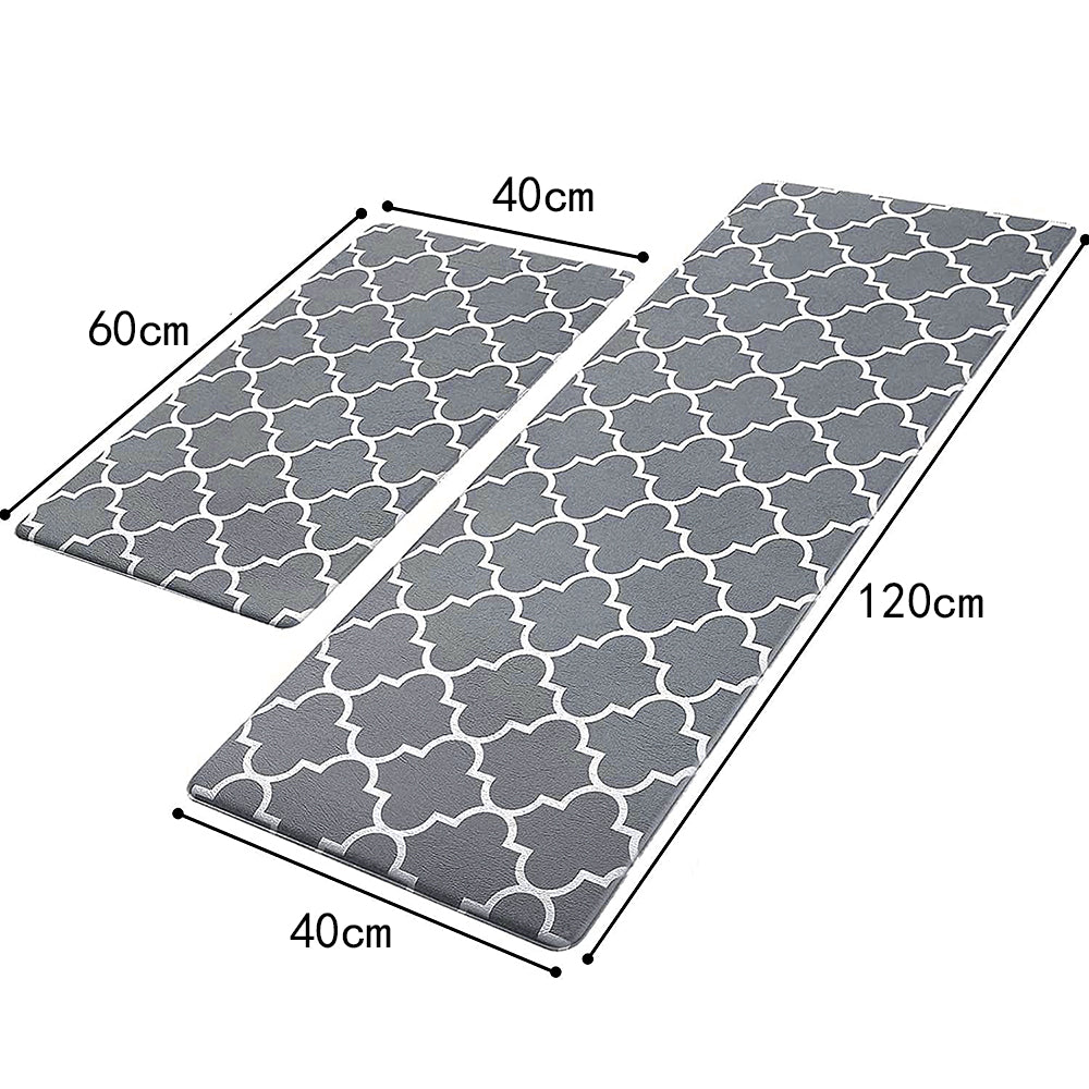 2pcs Set 40x60cm and 40x120cm Kitchen Door Floor Non-Slip Mat Rugs