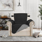 Waterproof Reversible Quilted Slipcover with Non-Slip Strap-Black