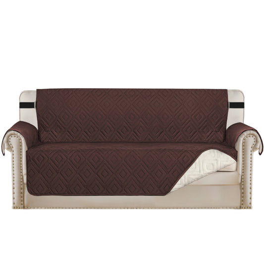 Waterproof Reversible Quilted Slipcover with Non-Slip Strap-Brown