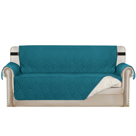 Waterproof Reversible Quilted Slipcover with Non-Slip Strap-Blue