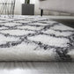 Anti SlipTie-Dyed Floor Carpet Fluffy Rug-Light Grey Lantern