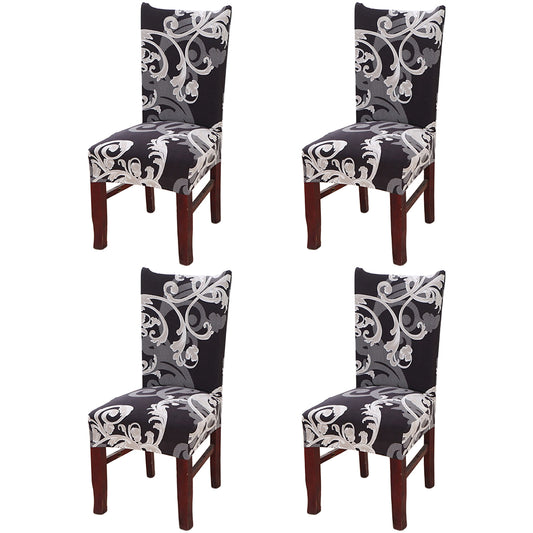 4Pcs Stretch Chair Cover-Black