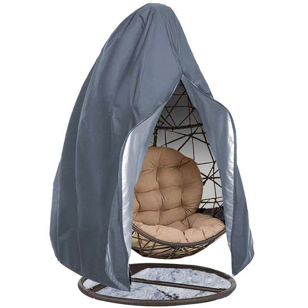 Patio Hanging Egg Chair Cover Durable Lightweight Waterproof Egg Swing-Grey