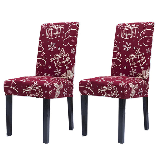 2Pcs Stretch Dining Chair Cover Removable Washable Chair Covers