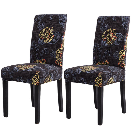 2Pcs Stretch Dining Chair Cover Removable Washable Chair Covers