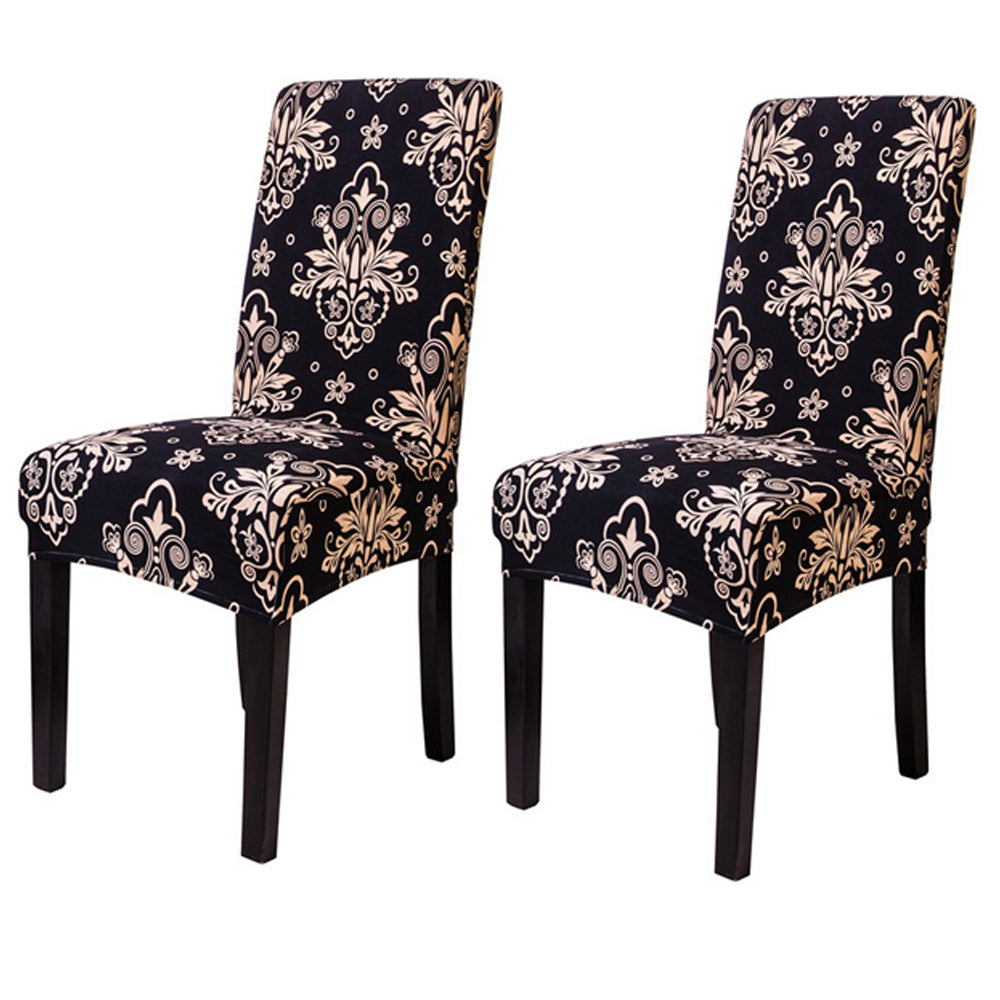 2Pcs Stretch Dining Chair Cover Removable Washable Chair Covers